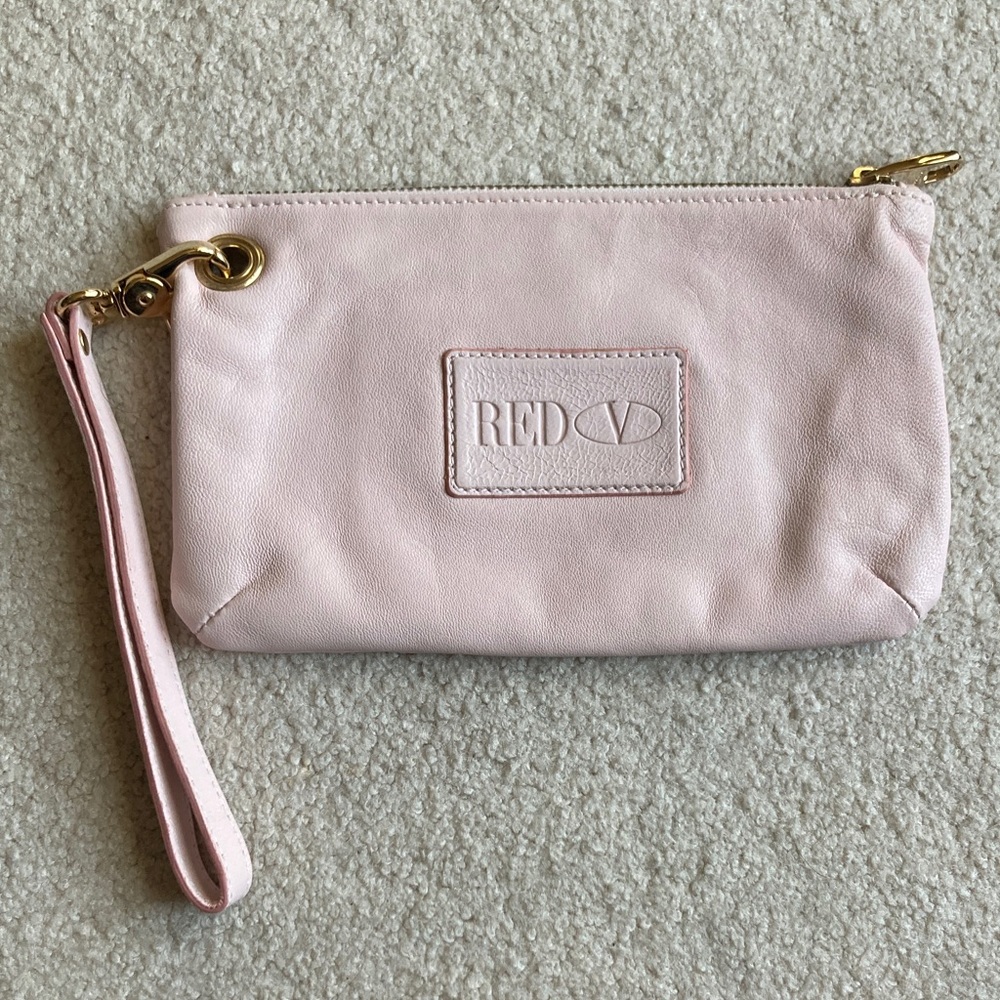 Red Valentino pink wristlet